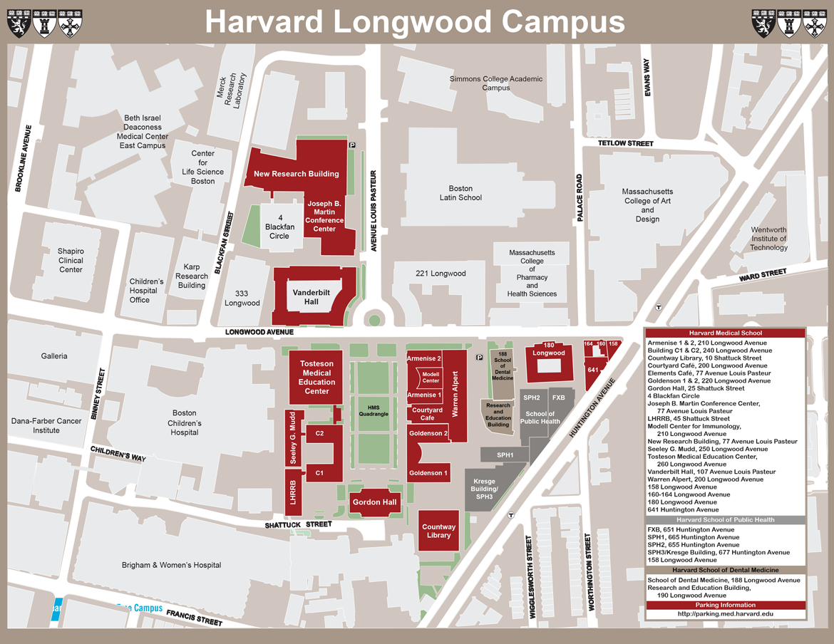 Harvard Medical School campus map