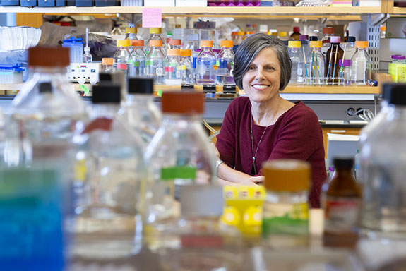 Susan Dymecki in her lab